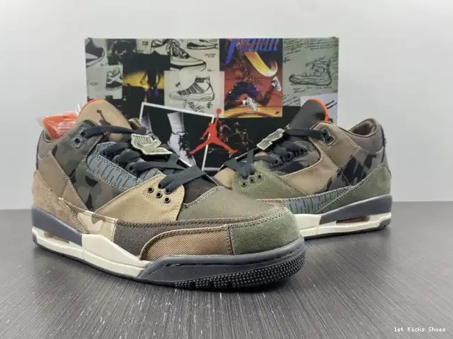1st Kicks Shoes Retro DO1830-200 Jordan Patchwork Air Camo 3 0604